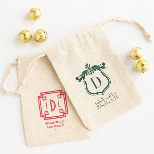 Wedding Favour Personalized Natural Cotton Bags