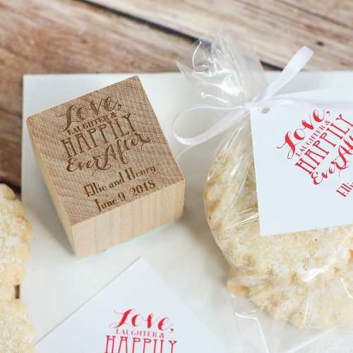 Wedding Invitation - Personalized Wood Cube Stamp