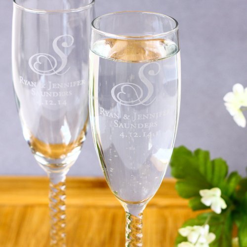Wedding Reception Personalized Toasting Glasses