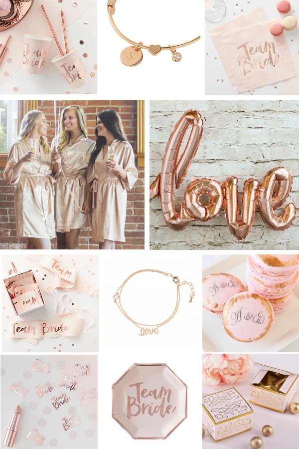 Rose Gold Bridal Shower Color Scheme Idea - WeddingConnexion.com