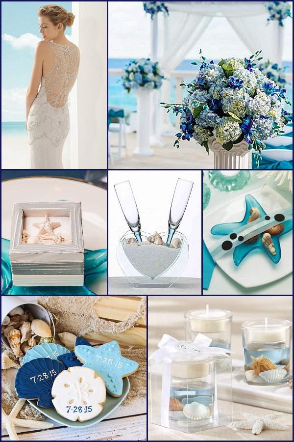 Ocean Blue Beach Wedding Theme Inspiration - WeddingConnexion.com