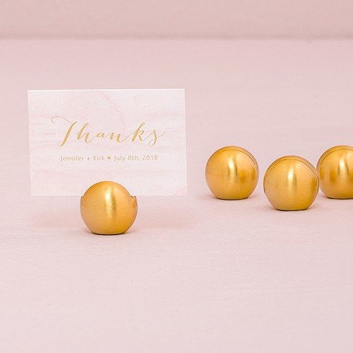 Gold Classic Round Place Card Holders