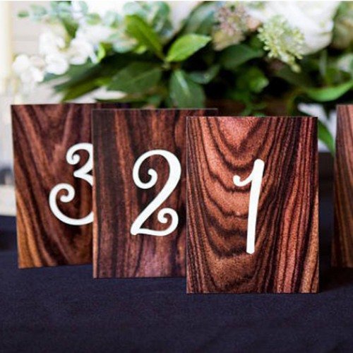 Wood Grain Table Number