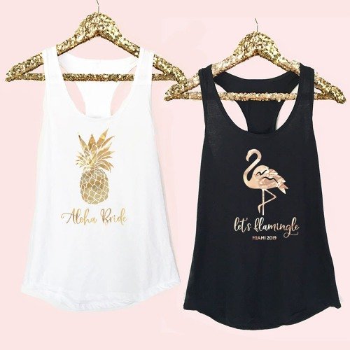 Let's Flamingle Personalized Tropical Tank Tops