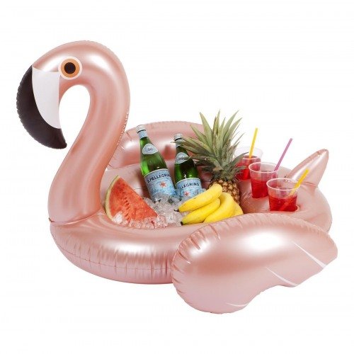 Let's Flamingle Bachelorette Party Rose Gold Flamingo Inflatable Pool Bar