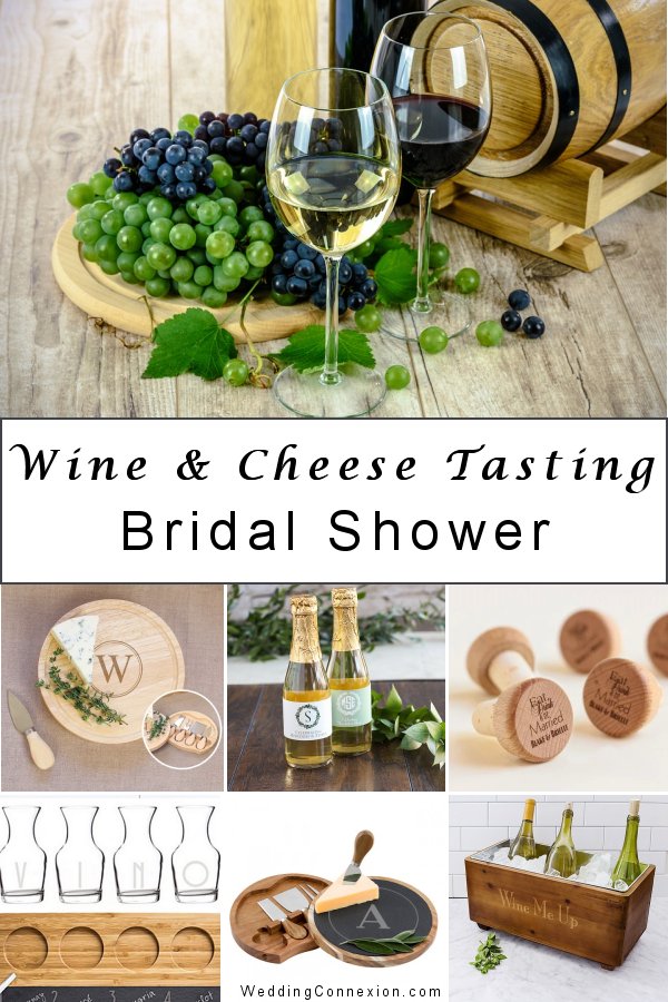 A wine and cheese tasting bridal shower is a fun and easy theme to organize - Get inspired with delightful table decor ideas and favors for your guests - WeddingConnexion.com
