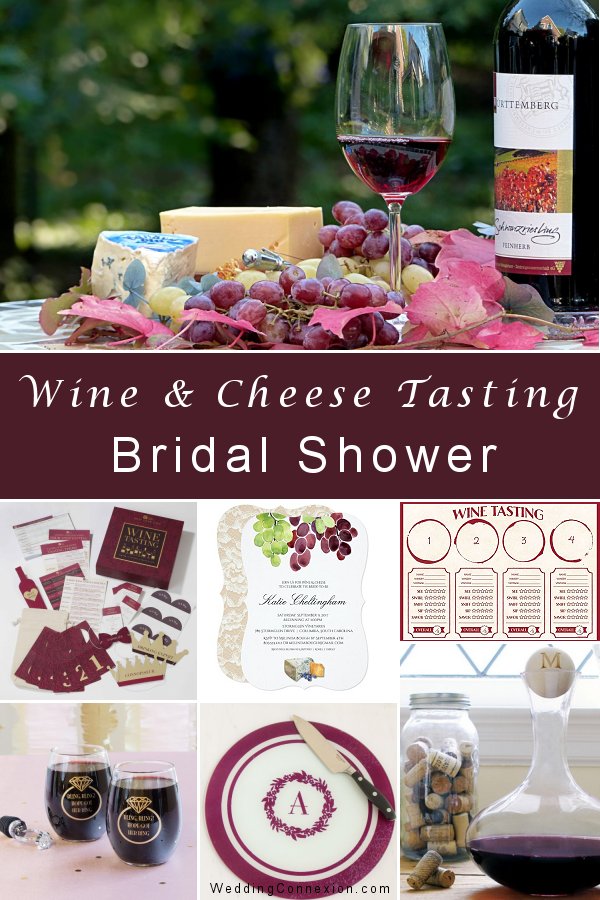 Wine and Cheese Tasting Bridal Shower Theme Ideas - Get inspired with delightful table decor ideas and favors for your guests - WeddingConnexion.com