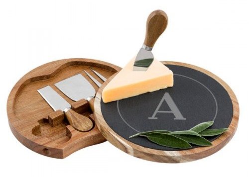 Slate and Acacia Cheese Board