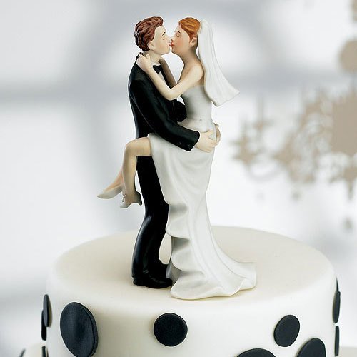 Sealed With A Kiss Romantic Porcelain Figurine Couple Wedding Cake Topper