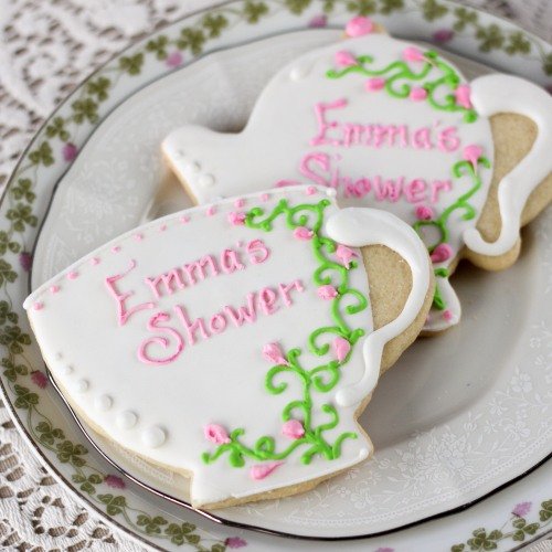 Tea Bridal Shower Personalized Tea cup Cookies