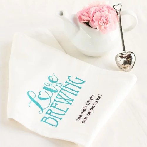 Personalized Tea Towel Tea Bridal Shower Idea
