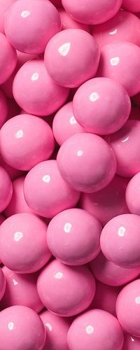 View pink coloured candies