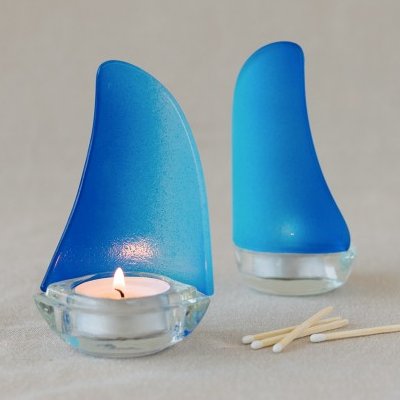  SAILINGSTORY Glass Fishing Float Tealight Candle Holder  Nautical Coastal Decor Beach Bathroom Decor Votive Candle Holder Teal and  Blue Set of 2 Pack : Home & Kitchen