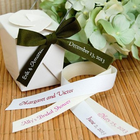 Eco-Friendly Wedding Favours - Personalized Eco-Friendly Pre-Cut Ribbon
