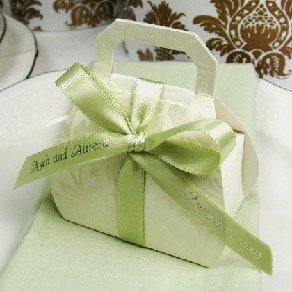 Wedding Favour Embossed Boxes with Handles