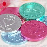 Personalized Chocolate Coins Wedding Favours