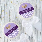 Personalized White Swirl Lollipops Wedding Favours