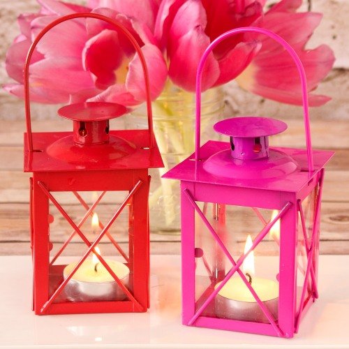 Mini Colored Tealight Lanterns