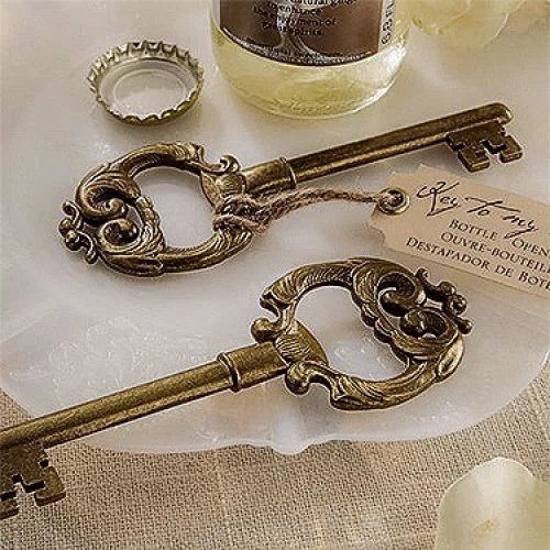 Vintage Antique Key Bottle Opener is not only a practical guest favors, it will also set a vintage flair to your wedding table decor.