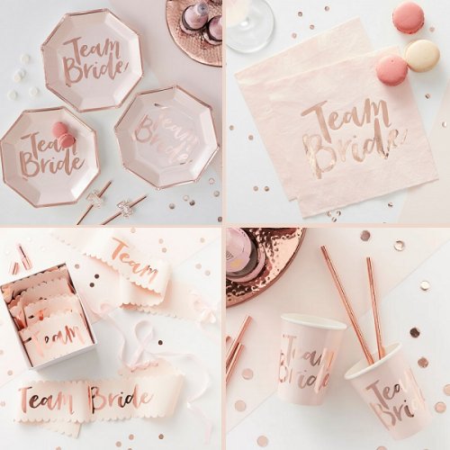 Rose Gold Foiled Bridal Shower Supplies