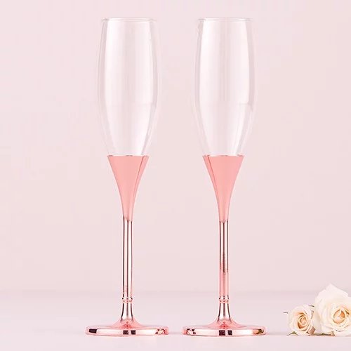 Rose Gold Champagne Flutes