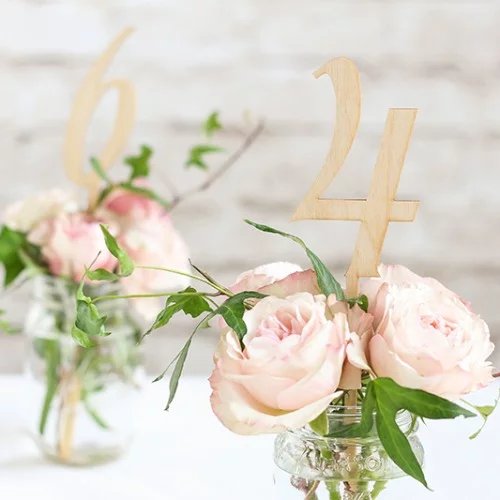Wedding Garden Theme Wood Table Numbers