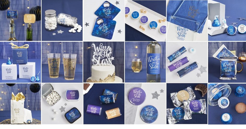 'Written In The Star' Wedding Theme Favors and Supplies