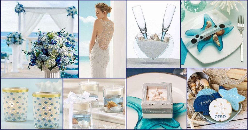 Ocean Blue Beach Wedding Theme