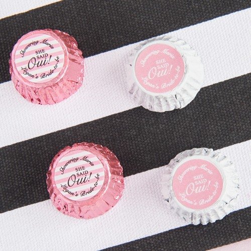 Parisian Chic Bridal Shower Personalized Reese's Peanut Butter Cup Favors