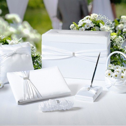 Classy White Wedding Theme Wedding In A Box Set