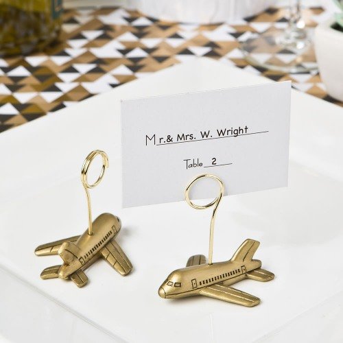 Vintage Inspired Travel Wedding Theme - Airplane Place Card Holders