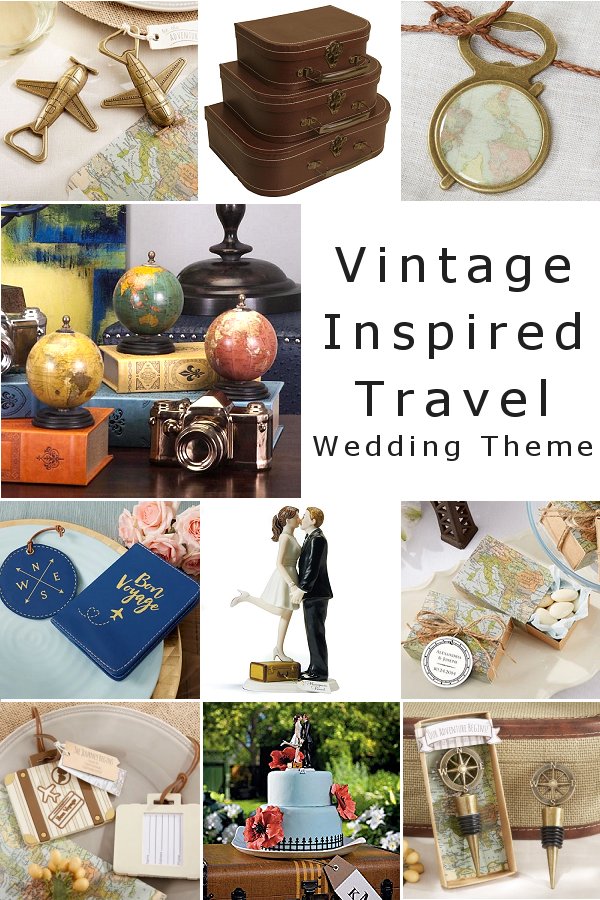 Vintage Inspired Travel Wedding Theme Party Supply, Favor, and Decor and Ideas - WeddingConnexion.com