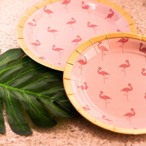 Flamingo Party Paper Plates