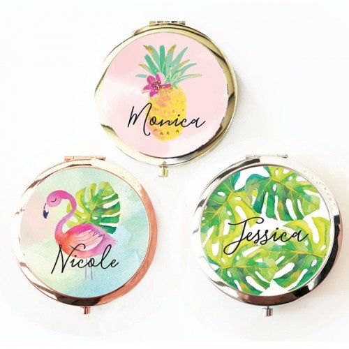 Personalized Tropical Beach Compacts