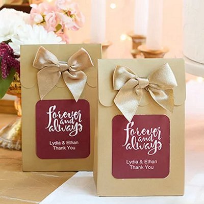 Fall Themed Wedding Personalized Candy Favor Bags