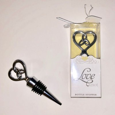 Trinity Knot Heart Bottle Stoppers Engagement Party Favors