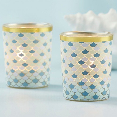 Seaside Glass Votive Holder Nautical Wedding Favors