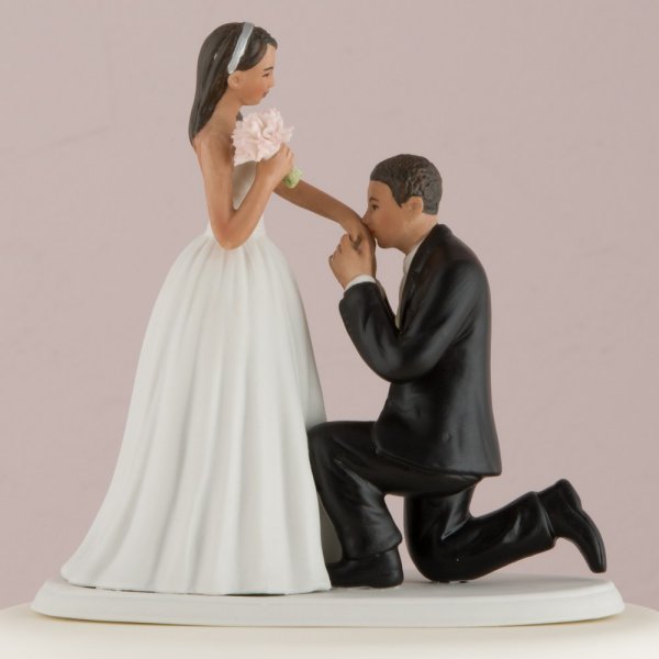 A Cinderella Moment Romantic Porcelain Figurine Couple Wedding Cake Topper