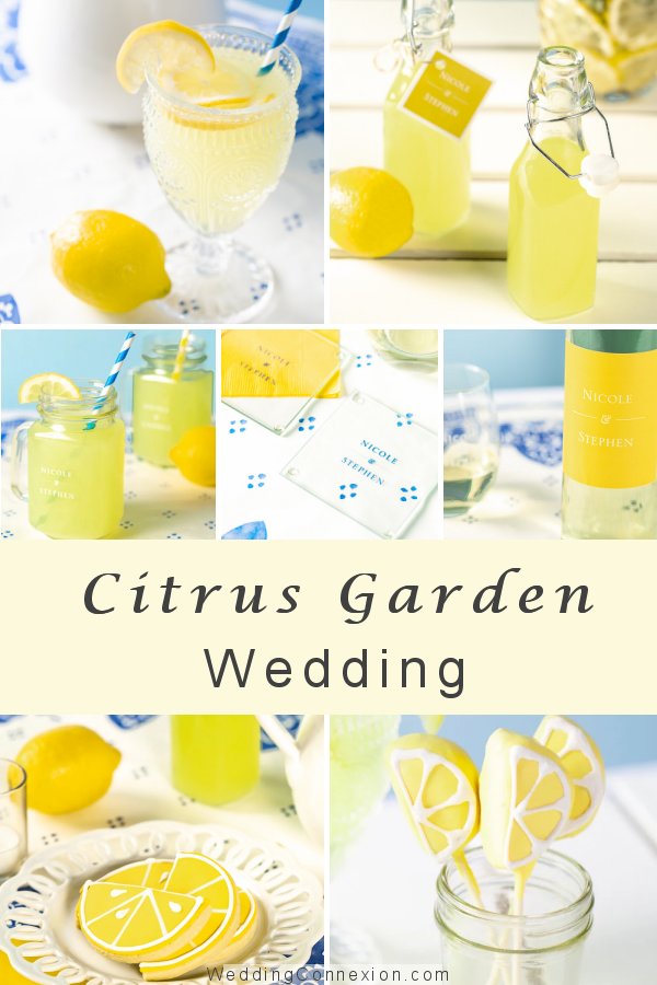 Citrus themed garden wedding decor and favor ideas - WeddingConnexion.com