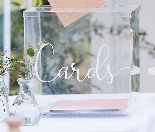 Acrylic Wedding Guest Wishes Card Box