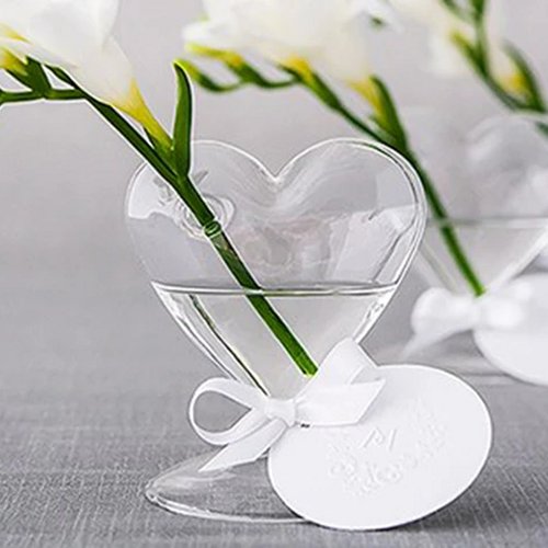 Blown Heart Vase Love-Heart Wedding Favors