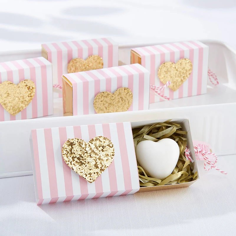Heart Of Gold Scented Heart Shaped Soap Wedding Favors