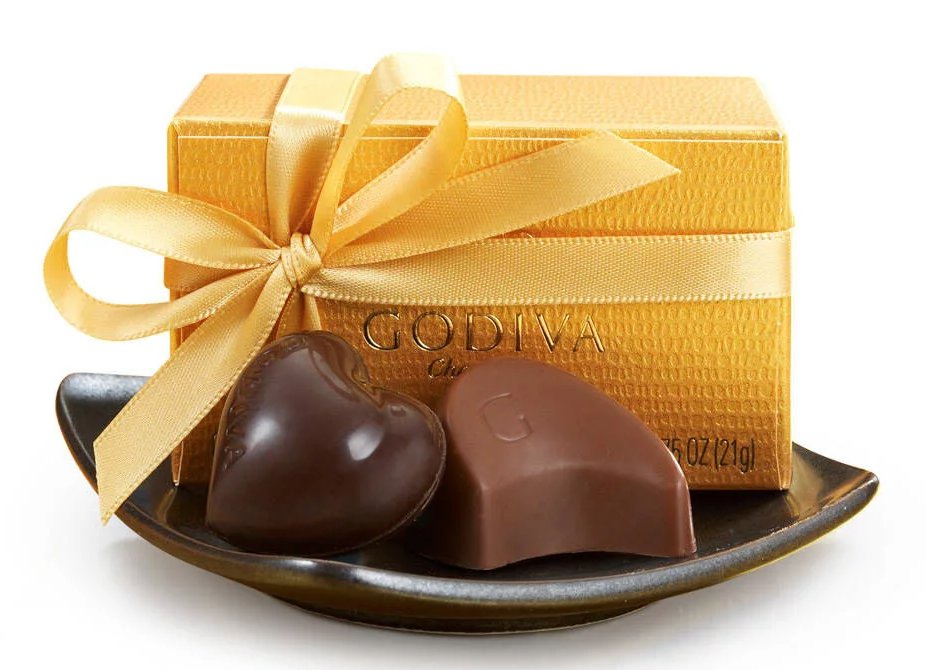 Godiva 2 pieces assorted chocolate wedding favors