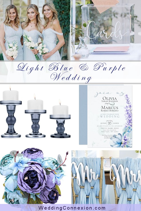 Modern Light Blue And Purple Wedding Theme - WeddingConnexion.com