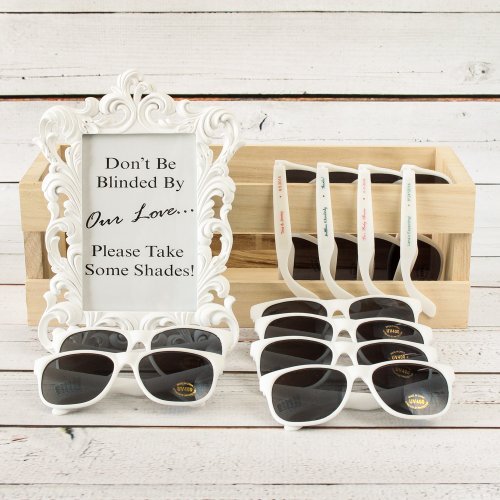 Personalized Plastic Sunglasses Wedding Guest Gift Idea