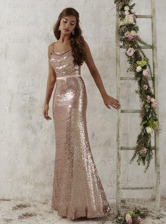 Simple rose gold on sale dress