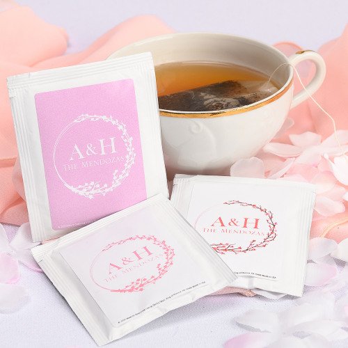 Personalized Cherry Blossom Tea Bag Favors