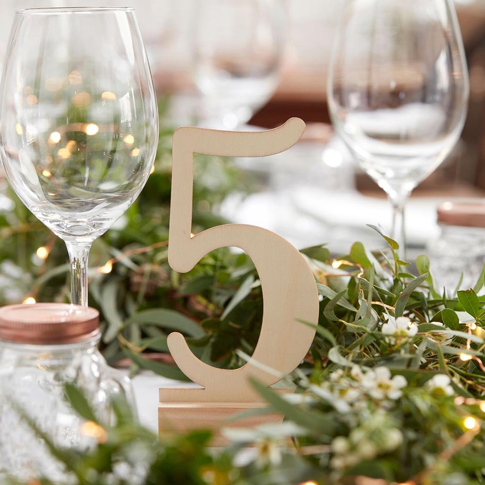 Classic Wooden Wedding Table Numbers