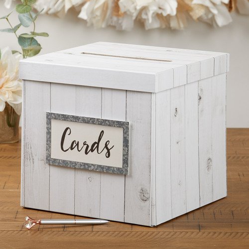 Rustic Wood Card Box Intimate Backyard Wedding Decorations