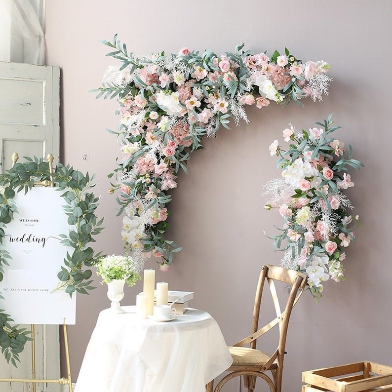 Sage green & Blush Flower Wedding Archway Swag